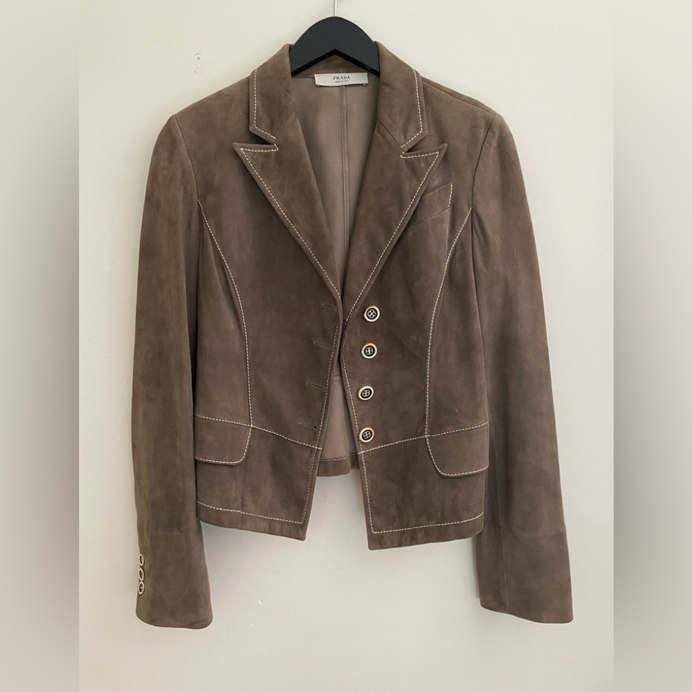 Vintage Prada Suede Blazer Jacket